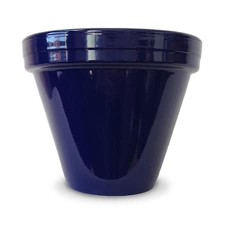 Balcony Beyond 4.5 x 3.75 in. Powder Coated Ceramic Standard Planter, Cobalt, 16PK BA3241031